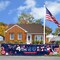 4th of July Banner, Polyester Patriotic Decoration, 9.8*2 ft, for Memorial Day, Veterans Day, Hanging Banner
